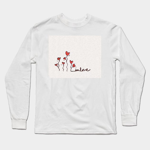 In love hand written on wall Long Sleeve T-Shirt by kallyfactory